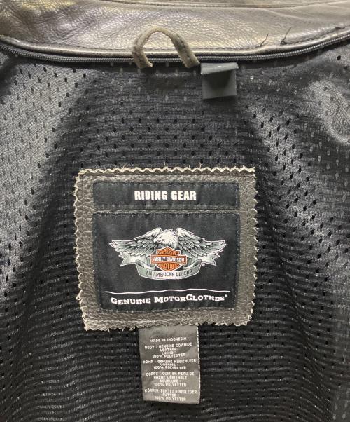 HARLEY-DAVIDSON（ハーレーダビッドソン）HARLEY-DAVIDSON (ハーレーダビッドソン) シングルライダースジャケット ブラック サイズ:Sの古着・服飾アイテム