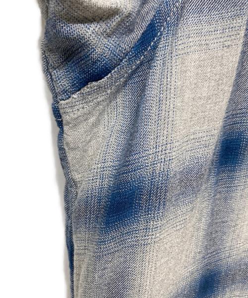 Schott（ショット）Schott (ショット) OMBRE PLAID SS SHIRT グレー×ブルー サイズ:2XLの古着・服飾アイテム