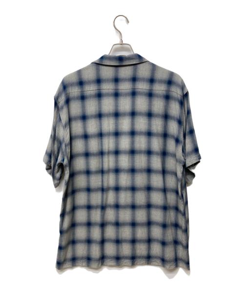 Schott（ショット）Schott (ショット) OMBRE PLAID SS SHIRT グレー×ブルー サイズ:2XLの古着・服飾アイテム