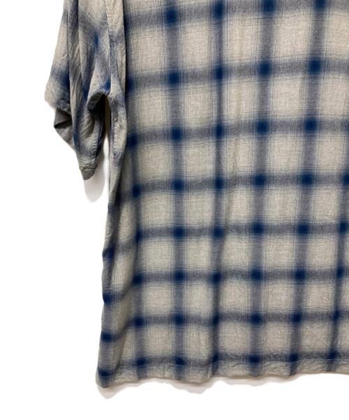 Schott（ショット）Schott (ショット) OMBRE PLAID SS SHIRT グレー×ブルー サイズ:2XLの古着・服飾アイテム