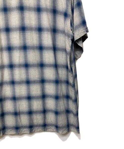 Schott（ショット）Schott (ショット) OMBRE PLAID SS SHIRT グレー×ブルー サイズ:2XLの古着・服飾アイテム