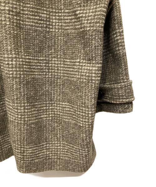 Spick and Span（スピック＆スパン）Spick and Span (スピック＆スパン) Wスライバーチェックハーフコート ブラウン サイズ:38の古着・服飾アイテム