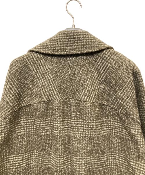 Spick and Span（スピック＆スパン）Spick and Span (スピック＆スパン) Wスライバーチェックハーフコート ブラウン サイズ:38の古着・服飾アイテム
