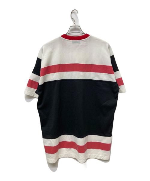 adidas（アディダス）adidas (アディダス) 半袖カットソー ブラック×ホワイト×レッド サイズ:XXLの古着・服飾アイテム