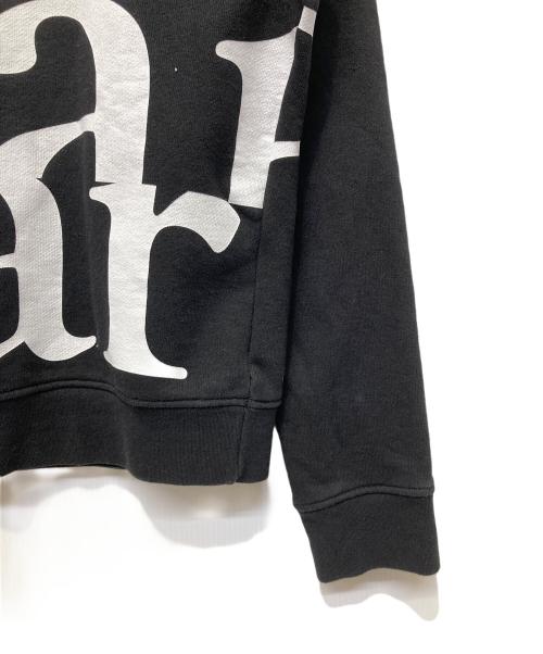 Maison Margiela（メゾンマルジェラ）Maison Margiela (メゾンマルジェラ) ロゴプリントスウェットトレーナー ブラック サイズ:Lの古着・服飾アイテム