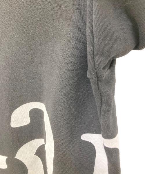 Maison Margiela（メゾンマルジェラ）Maison Margiela (メゾンマルジェラ) ロゴプリントスウェットトレーナー ブラック サイズ:Lの古着・服飾アイテム