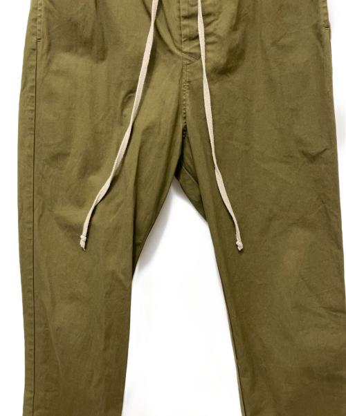RICK OWENS（リックオウエンス）RICK OWENS (リックオウエンス) ドローストリングアステアパンツ ダーティグリーン サイズ:46の古着・服飾アイテム