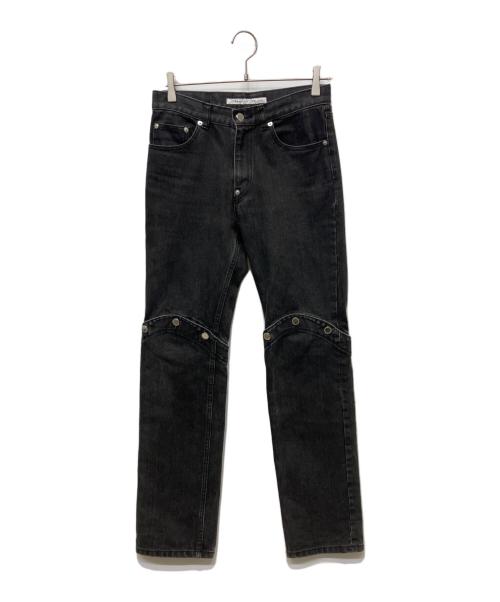 JOHN LAWRENCE SULLIVAN（ジョン ローレンス サリバン）JOHN LAWRENCE SULLIVAN (ジョン ローレンス サリバン) KNEE BUTTON JEANS ブラック サイズ:44の古着・服飾アイテム
