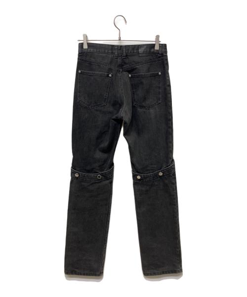 JOHN LAWRENCE SULLIVAN（ジョン ローレンス サリバン）JOHN LAWRENCE SULLIVAN (ジョン ローレンス サリバン) KNEE BUTTON JEANS ブラック サイズ:44の古着・服飾アイテム