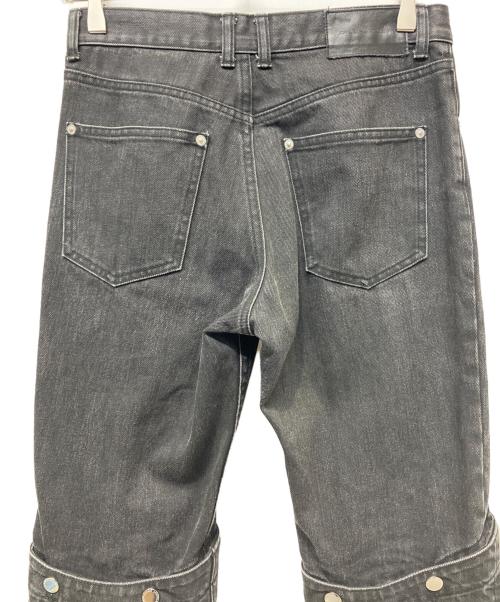 JOHN LAWRENCE SULLIVAN（ジョン ローレンス サリバン）JOHN LAWRENCE SULLIVAN (ジョン ローレンス サリバン) KNEE BUTTON JEANS ブラック サイズ:44の古着・服飾アイテム