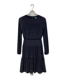 LAUREN RALPH LAUREN（ローレンラルフローレン）の古着「長袖ワンピース」｜ネイビー