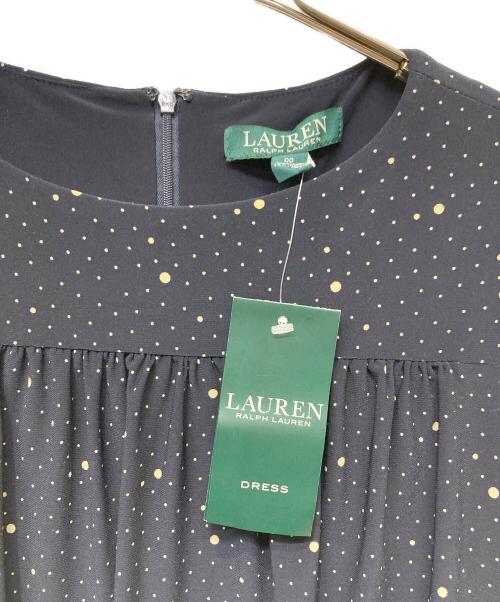 LAUREN RALPH LAUREN（ローレンラルフローレン）LAUREN RALPH LAUREN (ローレンラルフローレン) 長袖ワンピース ネイビー サイズ:Free 未使用品の古着・服飾アイテム