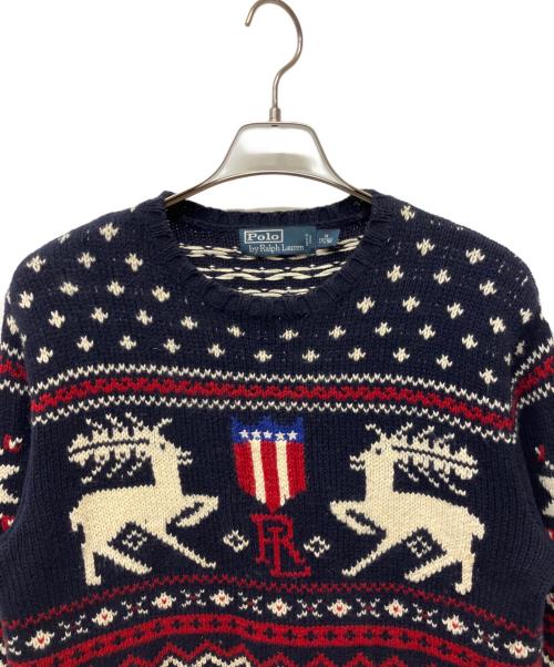 POLO RALPH LAUREN（ポロ・ラルフローレン）POLO RALPH LAUREN (ポロ・ラルフローレン) 厚手ニット ブラック サイズ:Mの古着・服飾アイテム