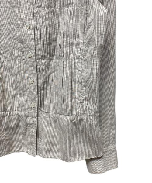 LOUIS VUITTON（ルイ ヴィトン）LOUIS VUITTON (ルイ ヴィトン) 長袖シャツ ホワイト×ブラウン サイズ:38の古着・服飾アイテム