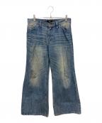 HAREハレ）の古着「ワイドフレアデニムパンツ」｜インディゴ