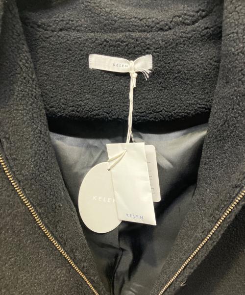 kelen（ケレン）kelen (ケレン) デザインカラーボアコート ブラック サイズ:M 未使用品の古着・服飾アイテム