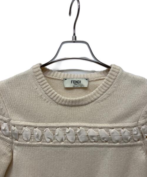 FENDI（フェンディ）FENDI (フェンディ) 厚手ニット ベージュ サイズ:38の古着・服飾アイテム