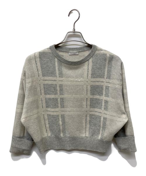 BRUNELLO CUCINELLI（ブルネロクチネリ）BRUNELLO CUCINELLI (ブルネロクチネリ) 厚手ニット ライトグレー サイズ:XXSの古着・服飾アイテム