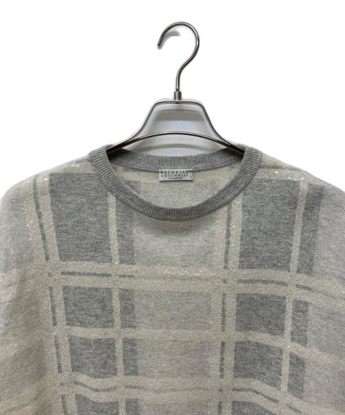 BRUNELLO CUCINELLI（ブルネロクチネリ）BRUNELLO CUCINELLI (ブルネロクチネリ) 厚手ニット ライトグレー サイズ:XXSの古着・服飾アイテム