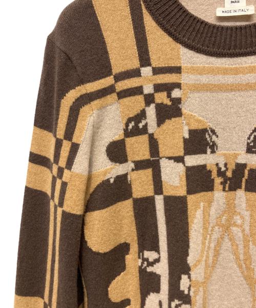 HERMES（エルメス）HERMES (エルメス) 厚手ニット ブラウン サイズ:36の古着・服飾アイテム