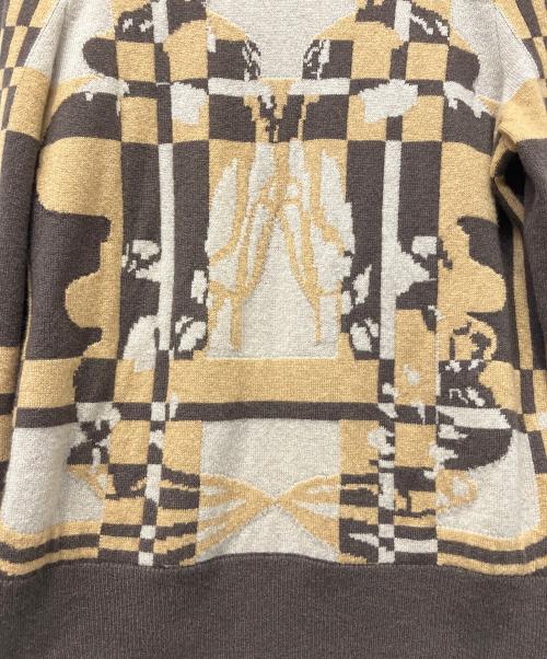 HERMES（エルメス）HERMES (エルメス) 厚手ニット ブラウン サイズ:36の古着・服飾アイテム