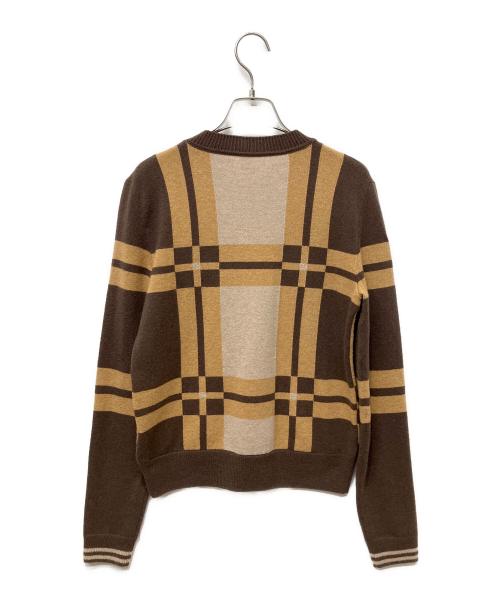 HERMES（エルメス）HERMES (エルメス) 厚手ニット ブラウン サイズ:36の古着・服飾アイテム