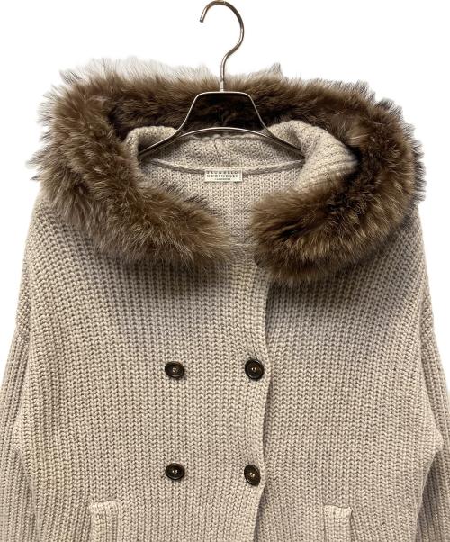 BRUNELLO CUCINELLI（ブルネロクチネリ）BRUNELLO CUCINELLI (ブルネロクチネリ) ニットコート ベージュ サイズ:Mの古着・服飾アイテム