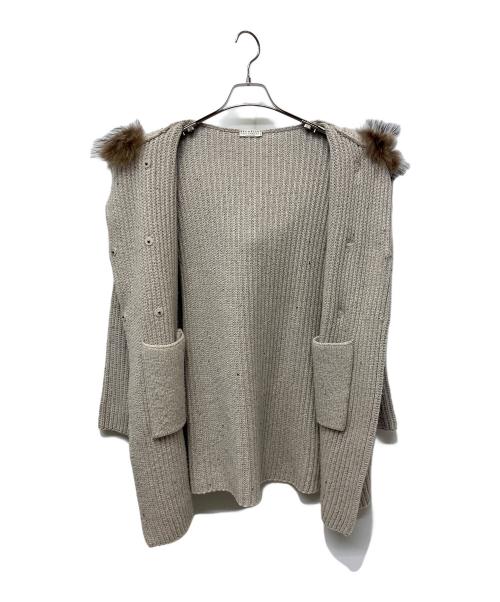 BRUNELLO CUCINELLI（ブルネロクチネリ）BRUNELLO CUCINELLI (ブルネロクチネリ) ニットコート ベージュ サイズ:Mの古着・服飾アイテム
