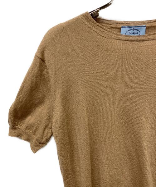 PRADA（プラダ）PRADA (プラダ) 薄手ニット ブラウン サイズ:40の古着・服飾アイテム