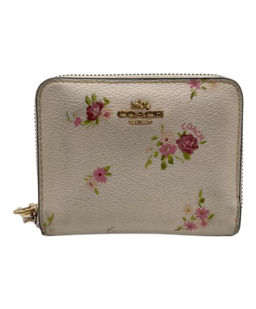 COACH（コーチ）COACH (コーチ) ラウンドファスナー財布 ベージュの古着・服飾アイテム