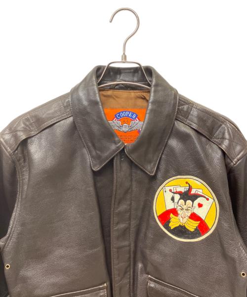 cooper（クーパー）COOPER (クーパー) A2フライトジャケット ブラウン サイズ:36Rの古着・服飾アイテム