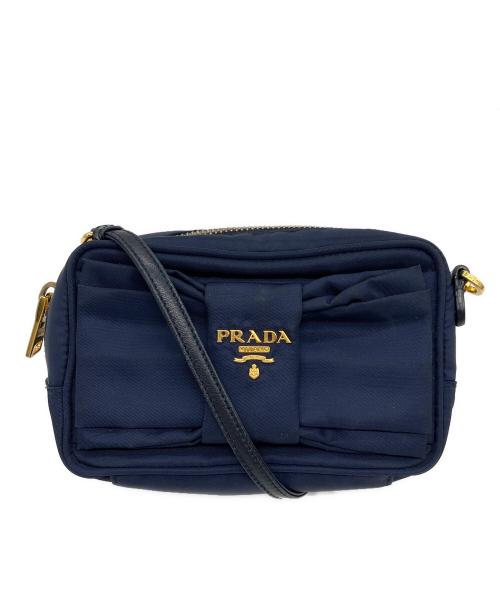 PRADA（プラダ）PRADA (プラダ) ショルダーバッグ ネイビーの古着・服飾アイテム