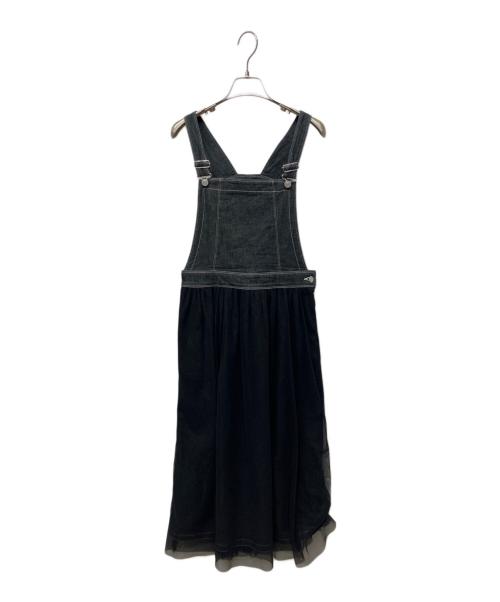 M'S GRACY（エムズグレイシー）M'S GRACY (エムズグレイシー) チュール被せデニムジャンパースカート ブラック サイズ:38の古着・服飾アイテム