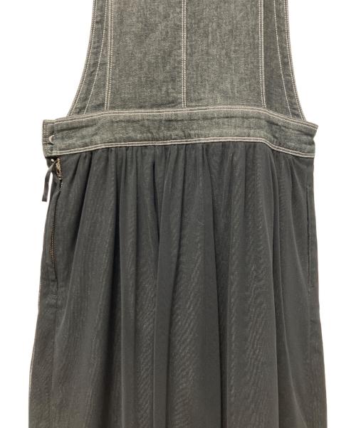 M'S GRACY（エムズグレイシー）M'S GRACY (エムズグレイシー) チュール被せデニムジャンパースカート ブラック サイズ:38の古着・服飾アイテム