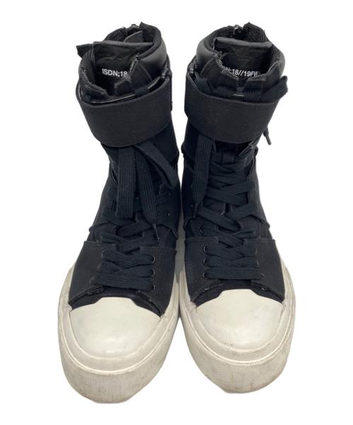 JULIUS（ユリウス）JULIUS (ユリウス) バックジップスニーカー ブラック サイズ:1の古着・服飾アイテム