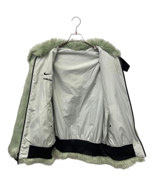 NIKE（ナイキ）NIKE (ナイキ) AMBUSH (アンブッシュ) Reversible Faux Fur Coat グリーン サイズ:Lの古着・服飾アイテム
