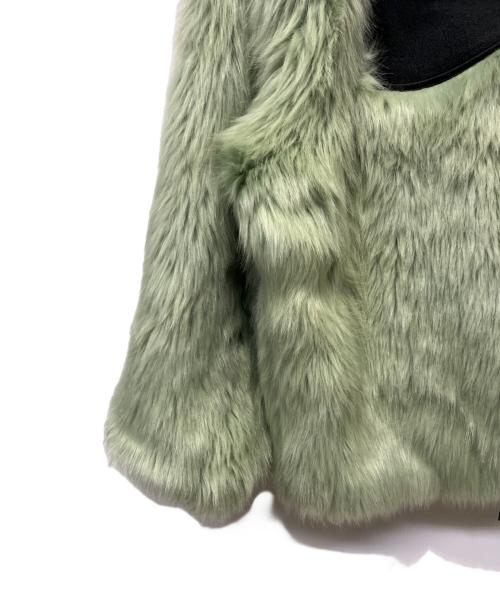 NIKE（ナイキ）NIKE (ナイキ) AMBUSH (アンブッシュ) Reversible Faux Fur Coat グリーン サイズ:Lの古着・服飾アイテム