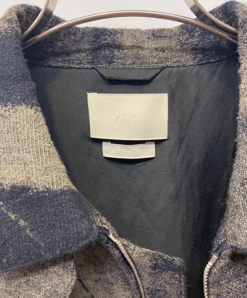 YOKE（ヨーク）YOKE (ヨーク) ROTHKO JQ LOOSED ZIP BLOUSON グレー×ネイビー サイズ:3の古着・服飾アイテム