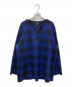 Needlesニードルズ）の古着「長袖シャツ」｜ブルー×ブラック