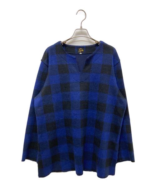 Needles（ニードルズ）Needles (ニードルズ) 長袖シャツ ブルー×ブラック サイズ:Mの古着・服飾アイテム