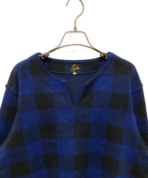 Needles（ニードルズ）Needles (ニードルズ) 長袖シャツ ブルー×ブラック サイズ:Mの古着・服飾アイテム