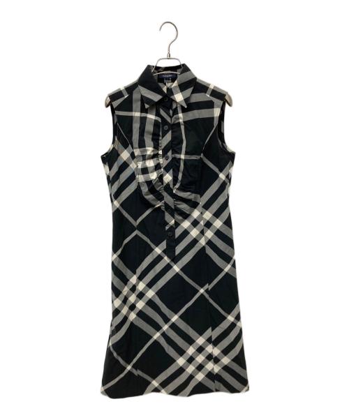 BURBERRY LONDON（バーバリーロンドン）BURBERRY LONDON (バーバリーロンドン) ノースリーブ・キャミソールワンピース ブラック サイズ:40の古着・服飾アイテム