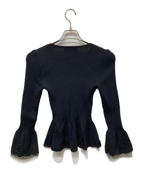 M'S GRACY（エムズグレイシー）M'S GRACY (エムズグレイシー) 薄手カーディガン ブラック サイズ:38の古着・服飾アイテム