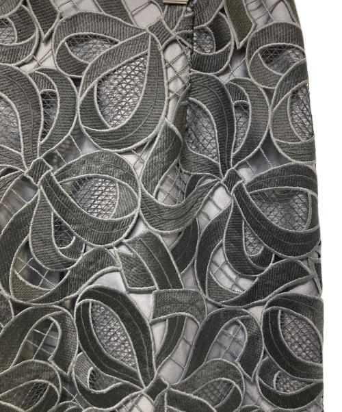 M'S GRACY（エムズグレイシー）M'S GRACY (エムズグレイシー) リボンレースタイトスカート ブラック サイズ:38の古着・服飾アイテム