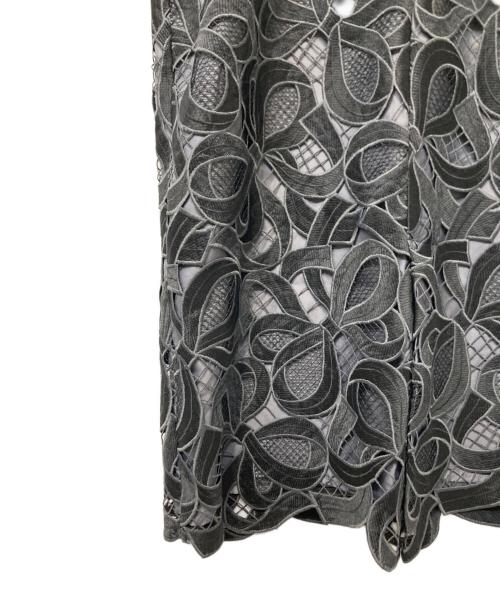 M'S GRACY（エムズグレイシー）M'S GRACY (エムズグレイシー) リボンレースタイトスカート ブラック サイズ:38の古着・服飾アイテム