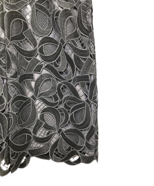 M'S GRACY（エムズグレイシー）M'S GRACY (エムズグレイシー) リボンレースタイトスカート ブラック サイズ:38の古着・服飾アイテム