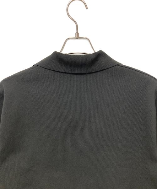 Mila Owen（ミラオーウェン）Mila Owen (ミラオーウェン) 短丈スキッパーポロニット×スカート セットアップ ブラックの古着・服飾アイテム