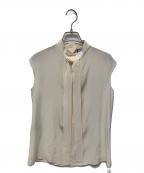 PRADAプラダ）の古着「シルクノースリーブボウタイブラウス」｜アイボリー