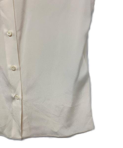 PRADA（プラダ）PRADA (プラダ) シルクノースリーブボウタイブラウス アイボリー サイズ:36の古着・服飾アイテム