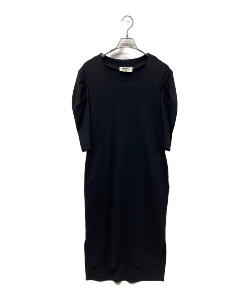 MM6 Maison Margiela（エムエムシックスメゾンマルジェラ）MM6 Maison Margiela (エムエムシックスメゾンマルジェラ) スクープネック パフスリーブワンピース ブラック サイズ:XSの古着・服飾アイテム